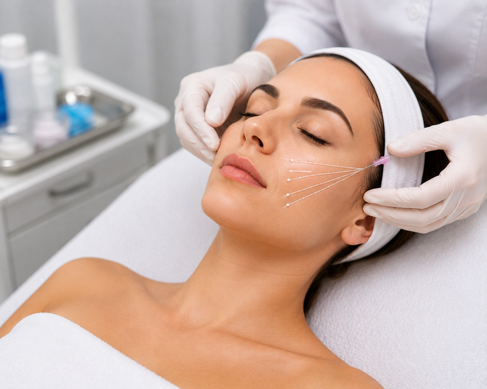 Practitioner performing Thread Lift